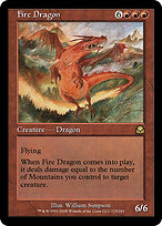 Magic the Gathering Card - Fire Dragon - MTG Circle