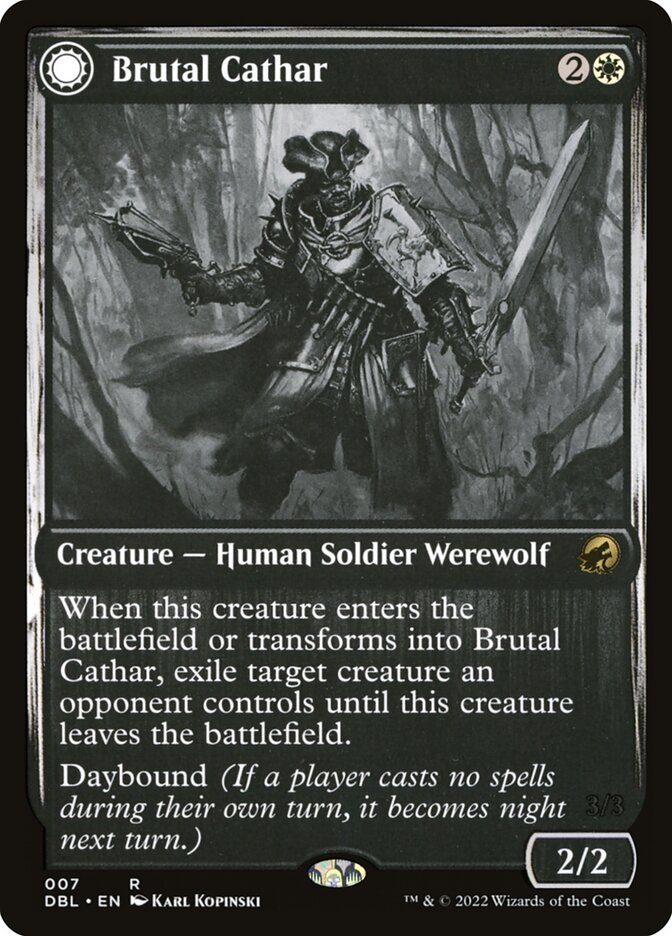 Magic the Gathering Card - Brutal Cathar - MTG Circle