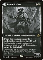 Magic the Gathering Card - Brutal Cathar // Moonrage Brute - MTG Circle