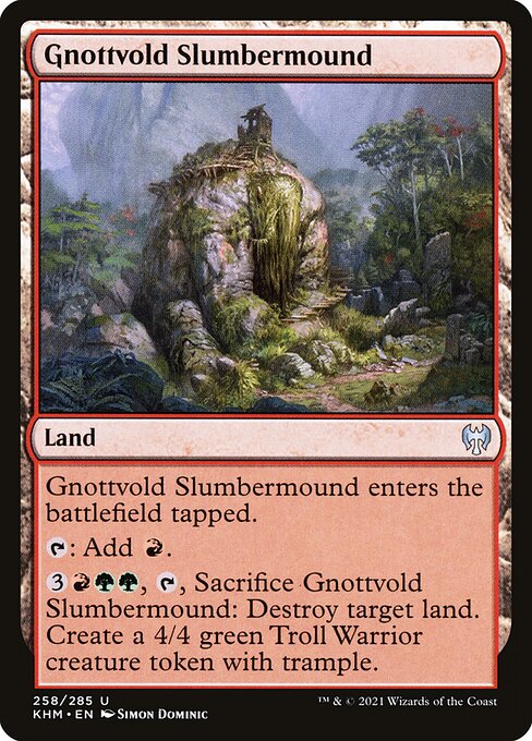 Magic the Gathering Card - Gnottvold Slumbermound - MTG Circle