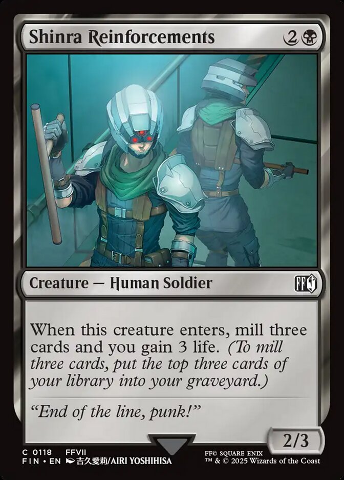 Magic the Gathering Card - Shinra Reinforcements - MTG Circle