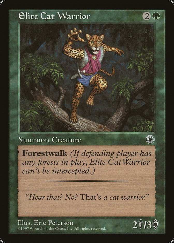 Magic the Gathering Card - Elite Cat Warrior - MTG Circle