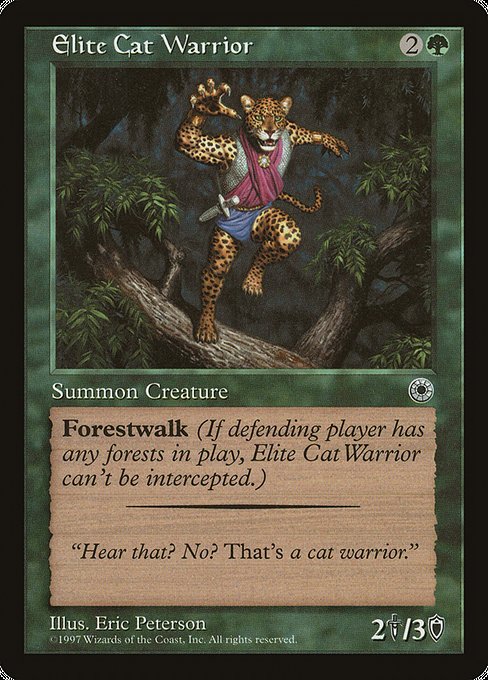 Magic the Gathering Card - Elite Cat Warrior - MTG Circle