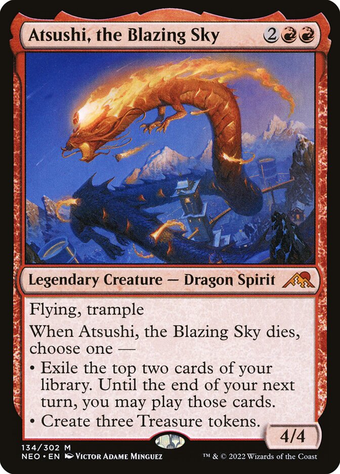 Magic the Gathering Card - Atsushi, the Blazing Sky - MTG Circle