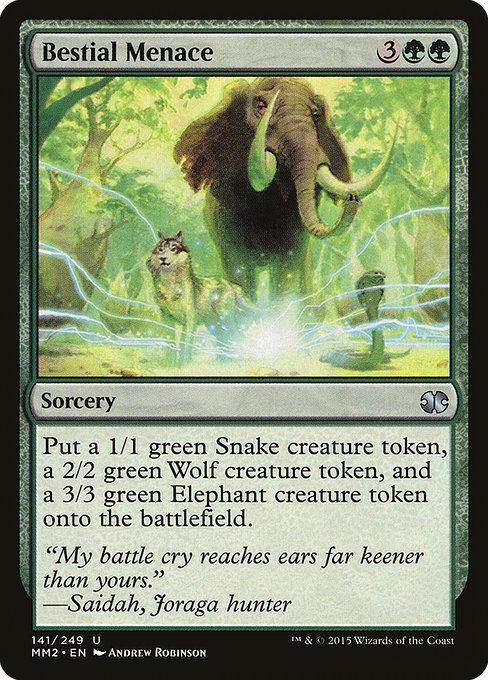 Magic the Gathering Card - Bestial Menace - MTG Circle