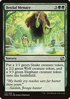 Magic the Gathering Card - Bestial Menace - MTG Circle