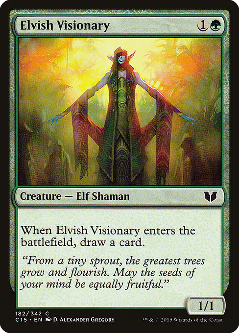 Magic the Gathering Card - Elvish Visionary - MTG Circle