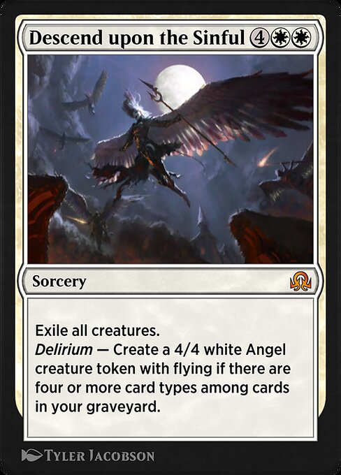 Magic the Gathering Card - Descend upon the Sinful - MTG Circle
