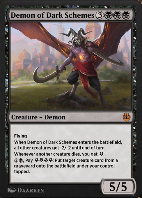 Magic the Gathering Card - Demon of Dark Schemes - MTG Circle