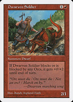 Magic the Gathering Card - Dwarven Soldier - MTG Circle