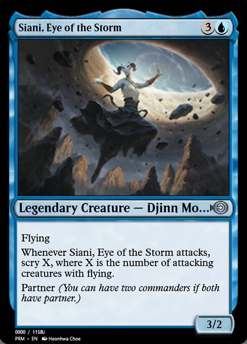 Magic the Gathering Card - Siani, Eye of the Storm - MTG Circle