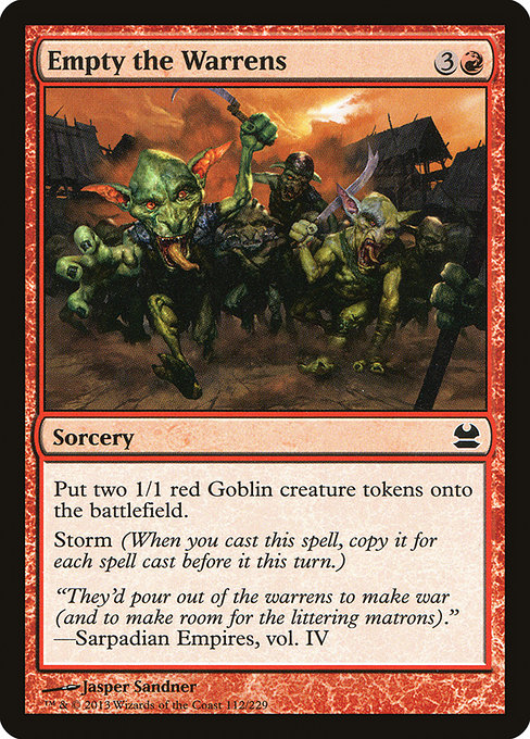 Magic the Gathering Card - Empty the Warrens - MTG Circle