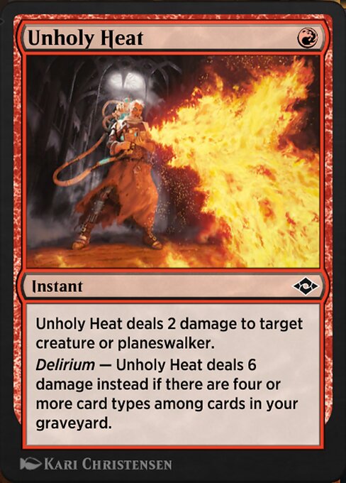 Magic the Gathering Card - Unholy Heat - MTG Circle