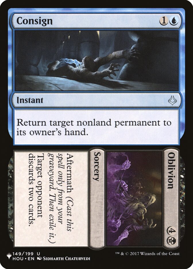 Magic the Gathering Card - Consign // Oblivion - MTG Circle
