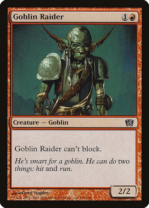 Magic the Gathering Card - Goblin Raider - MTG Circle