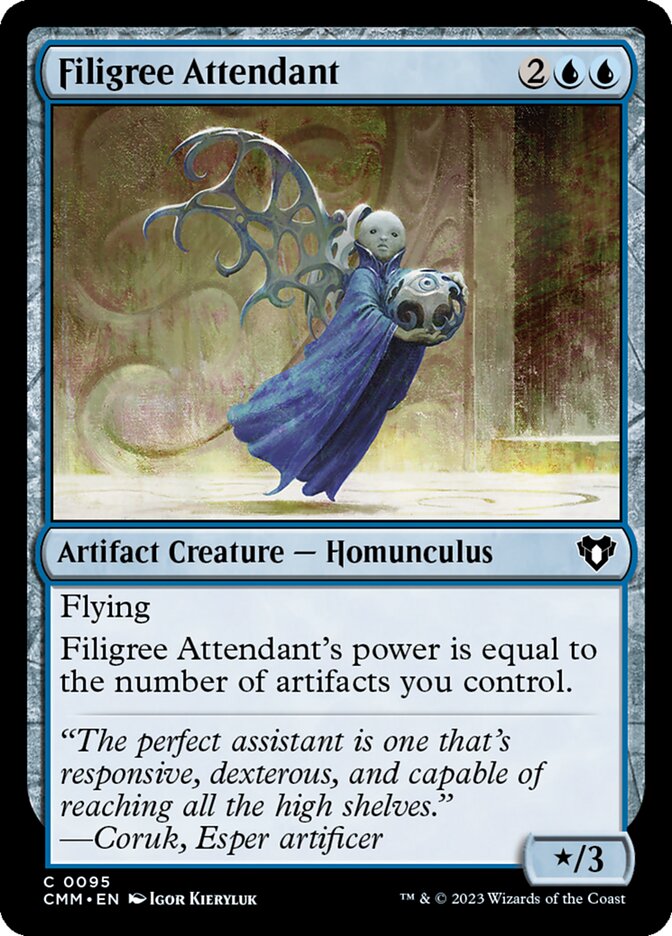 Magic the Gathering Card - Filigree Attendant - MTG Circle