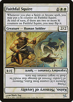 Magic the Gathering Card - Faithful Squire // Kaiso, Memory of Loyalty - MTG Circle