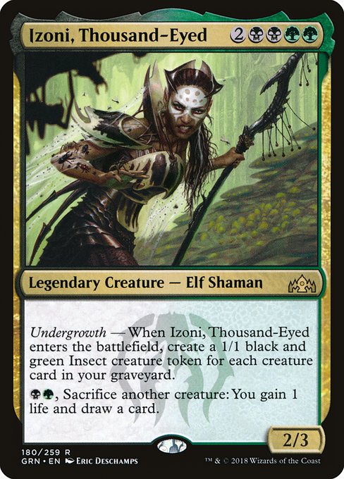 Magic the Gathering Card - Izoni, Thousand-Eyed - MTG Circle