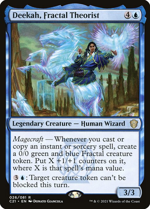 Magic the Gathering Card - Deekah, Fractal Theorist - MTG Circle