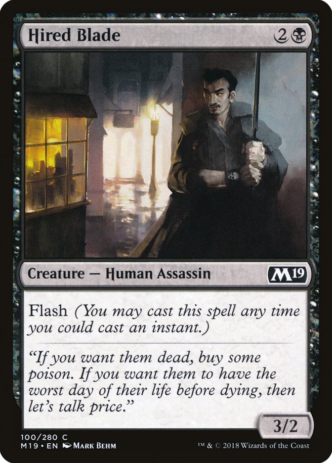 Magic the Gathering Card - Hired Blade - MTG Circle