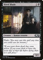 Magic the Gathering Card - Hired Blade - MTG Circle
