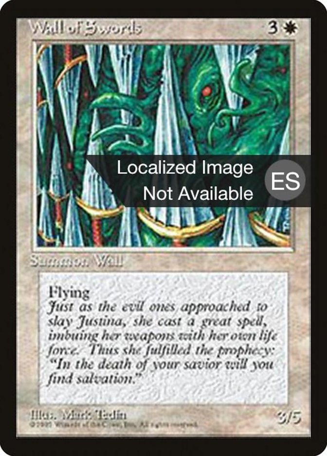 Magic the Gathering Card - Wall of Swords - MTG Circle