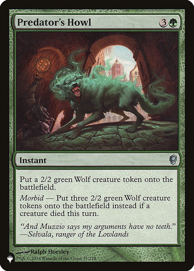 Magic the Gathering Card - Predator's Howl - MTG Circle