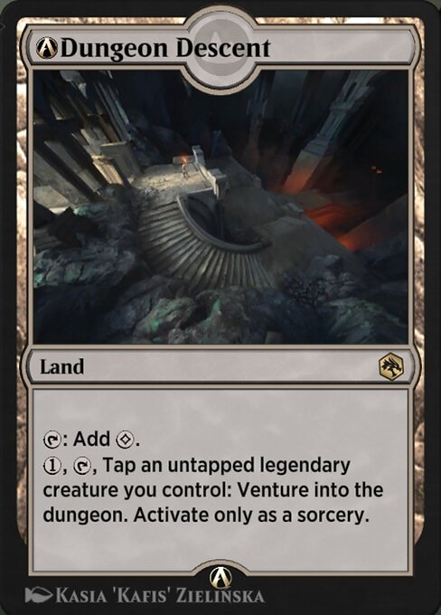 Magic the Gathering Card - A-Dungeon Descent - MTG Circle