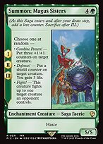 Magic the Gathering Card - Summon: Magus Sisters - MTG Circle