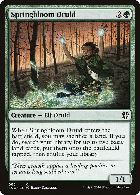 Magic the Gathering Card - Springbloom Druid - MTG Circle