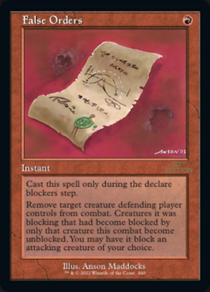 Magic the Gathering Card - False Orders - MTG Circle