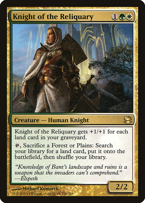 Magic the Gathering Card - Knight of the Reliquary - MTG Circle