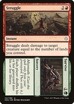 Magic the Gathering Card - Struggle // Survive - MTG Circle