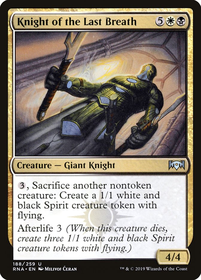 Magic the Gathering Card - Knight of the Last Breath - MTG Circle