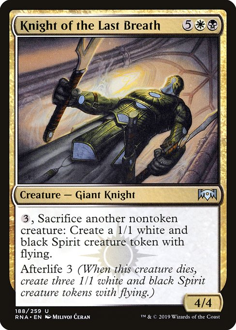 Magic the Gathering Card - Knight of the Last Breath - MTG Circle