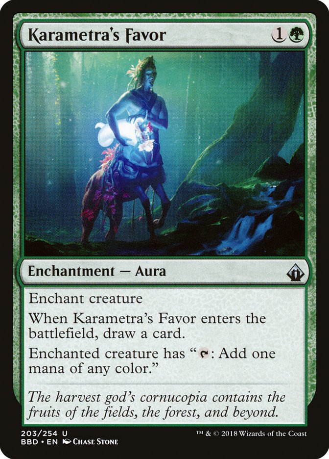 Magic the Gathering Card - Karametra's Favor - MTG Circle