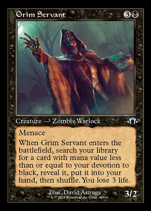 Magic the Gathering Card - Grim Servant - MTG Circle