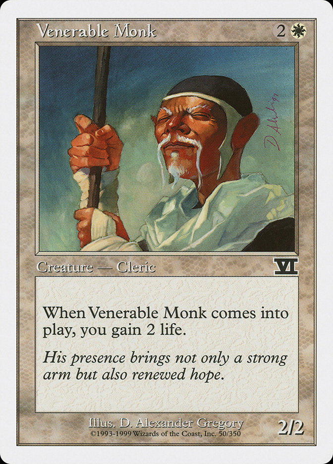 Magic the Gathering Card - Venerable Monk - MTG Circle