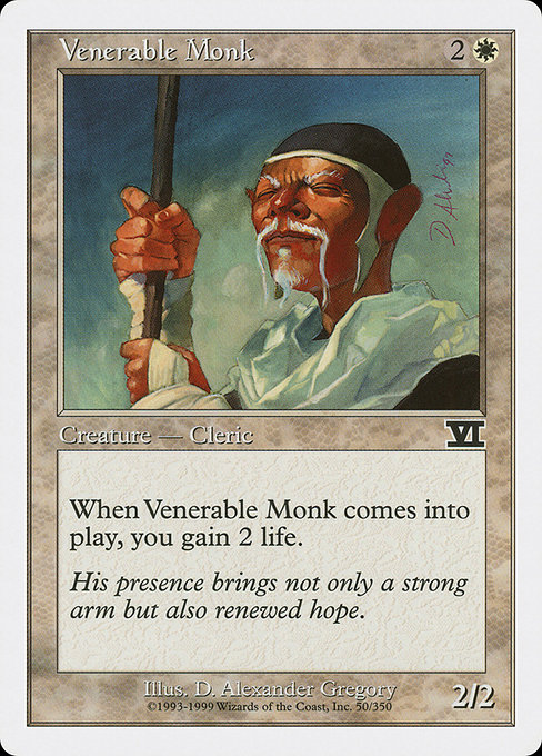 Magic the Gathering Card - Venerable Monk - MTG Circle