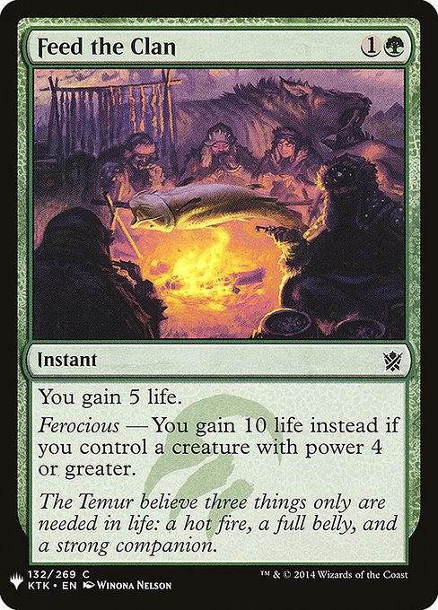 Magic the Gathering Card - Feed the Clan - MTG Circle