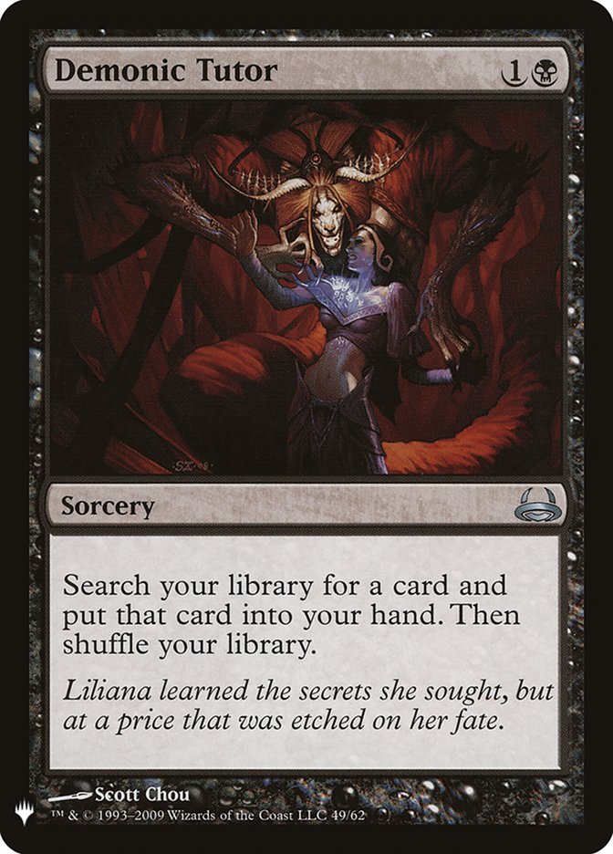 Magic the Gathering Card - Demonic Tutor - MTG Circle