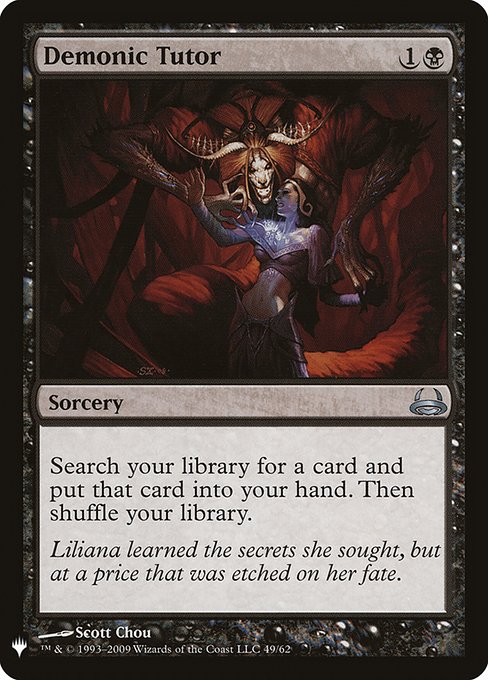 Magic the Gathering Card - Demonic Tutor - MTG Circle