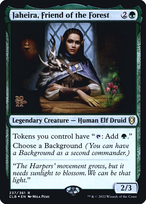 Magic the Gathering Card - Jaheira, Friend of the Forest - MTG Circle