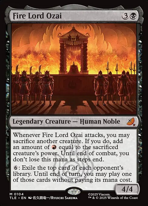 Magic the Gathering Card - Fire Lord Ozai - MTG Circle