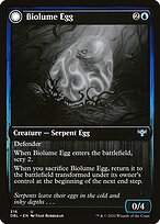 Magic the Gathering Card - Biolume Egg // Biolume Serpent - MTG Circle