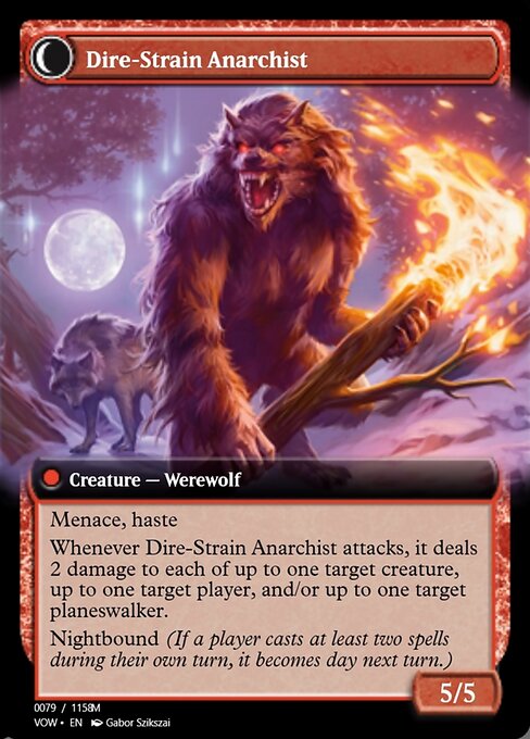 Magic the Gathering Card - Dire-Strain Anarchist - MTG Circle