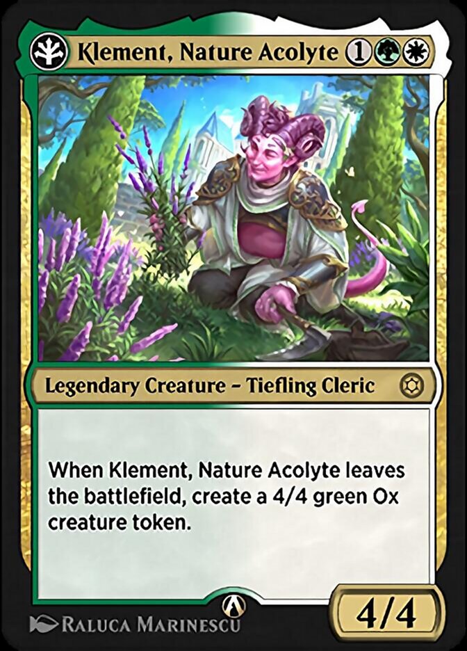 Magic the Gathering Card - Klement, Nature Acolyte - MTG Circle