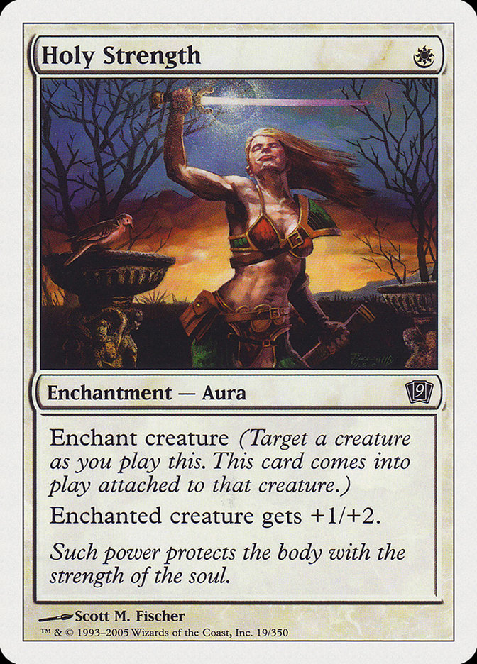 Magic the Gathering Card - Holy Strength - MTG Circle