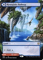 Magic the Gathering Card - Riverglide Pathway // Lavaglide Pathway - MTG Circle