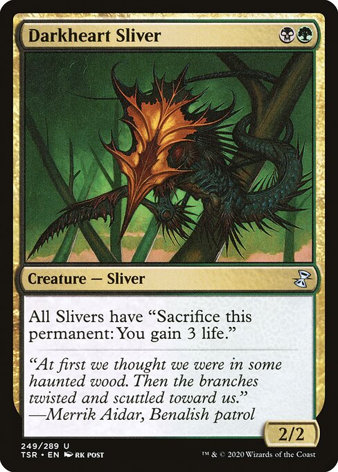 Magic the Gathering Card - Darkheart Sliver - MTG Circle